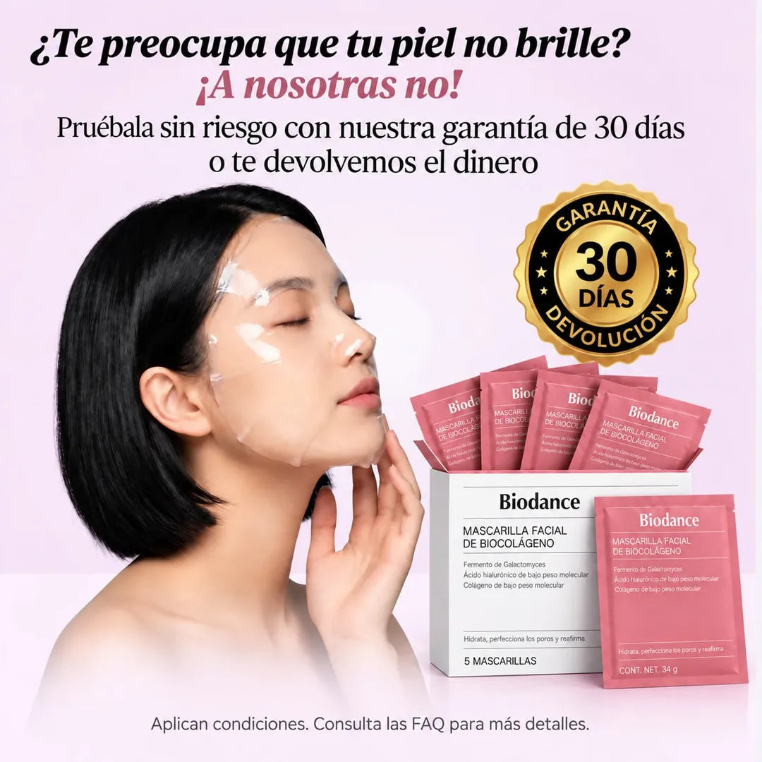 Mascarilla De Colágeno - Rejuvenece Tu Piel Mientras Te Relajas (5 Mascarillas Por Caja)
