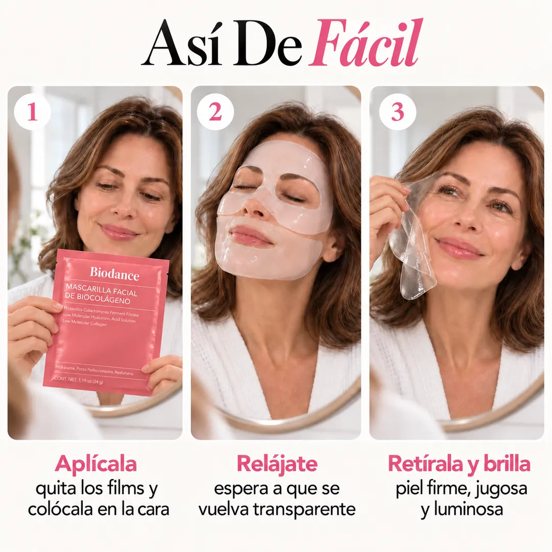 Mascarilla De Colágeno - Rejuvenece Tu Piel Mientras Te Relajas (5 Mascarillas Por Caja)
