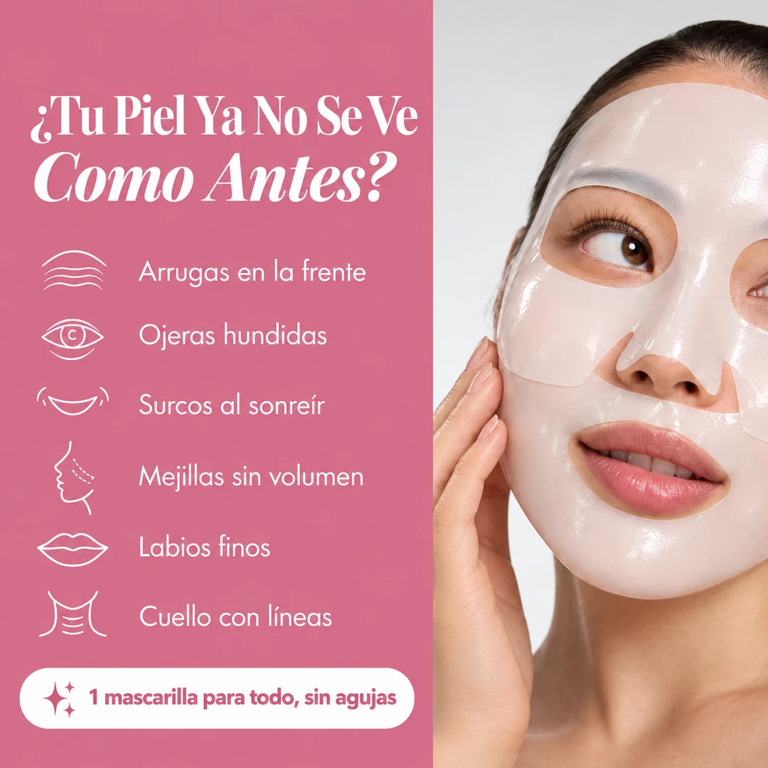Mascarilla De Colágeno - Rejuvenece Tu Piel Mientras Te Relajas (5 Mascarillas Por Caja)